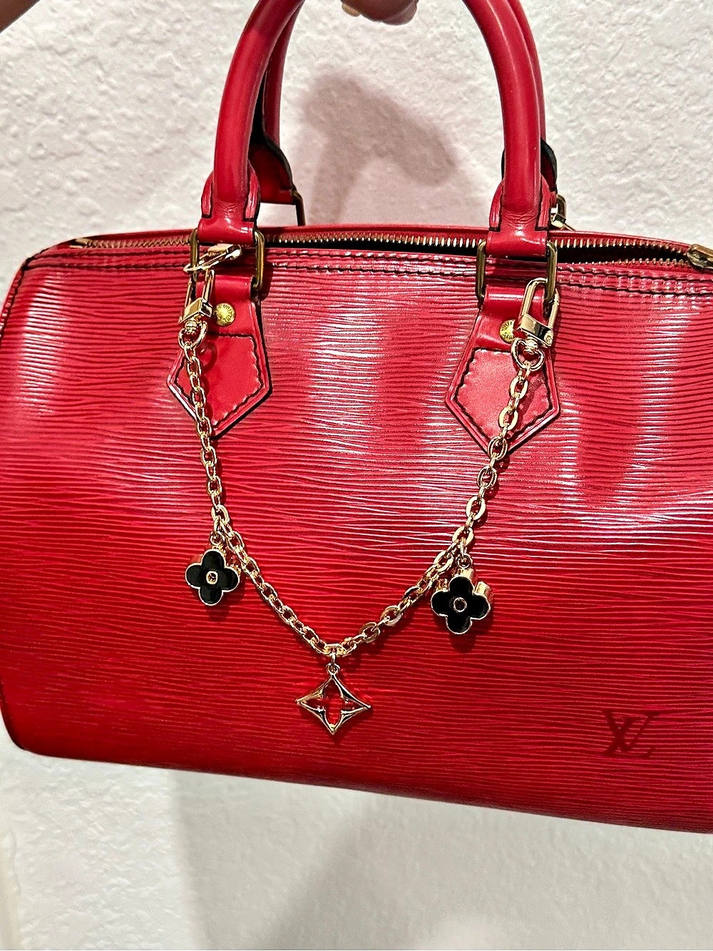 Louis Vuitton Epi Speedy 25 Red Satchel